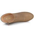 thumbnail image 4 of BLISSFUL STEP Bottines à Talon Bloc à Bout Rond pour Femmes avec Fermeture Éclair Latérale Kaki 8, 4 of 6