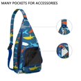 thumbnail image 2 of Great White Shark Attack Print Sling - Dramatic Ocean Scene Design, 2 of 4
