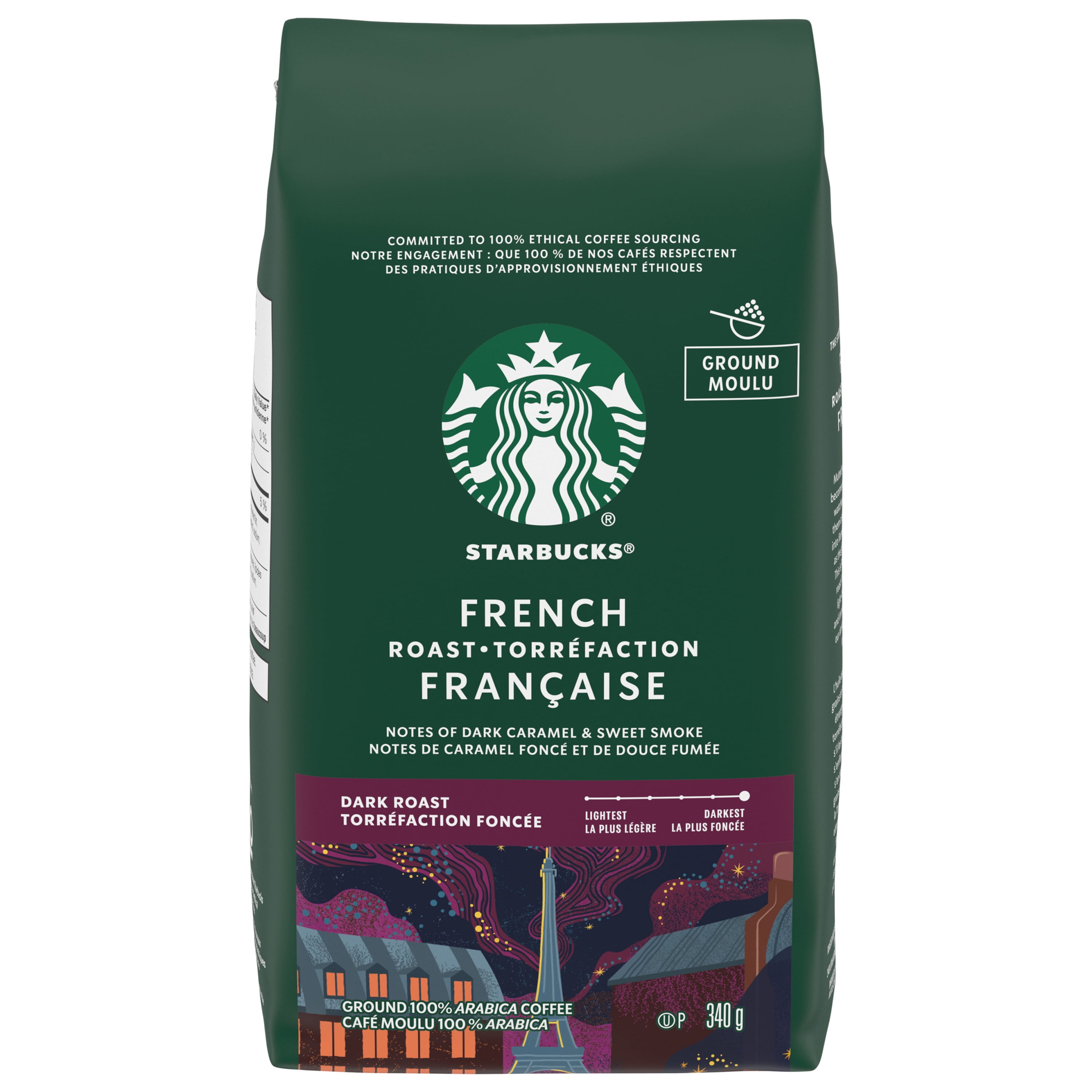 Café moulu STARBUCKS French Roast, torréfaction foncée