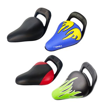 Ruiboury PU Leather Kids Mountain Bike Saddle Universal U-shaped Upgrading Rainproof Bicycles Steel Seat Part Accessories Red