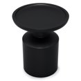 thumbnail image 3 of Allora Table d'Appoint Ronde Contemporaine en Bois Massif de 16 Pouces en Noir, 3 of 7