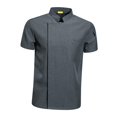 thumbnail image 2 of Chef Coat Short Sleeve chef Jacket for Restaurant Bakery Grey XXXL, 2 of 7