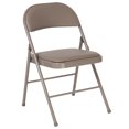 thumbnail image 1 of HERCULES Series Double Braced Gray Vinyl Folding Chair, 1 of 9