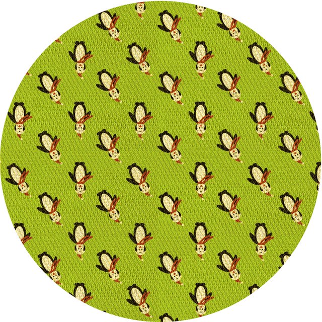 Ahgly Company Tapis d'Intérieur Ronds Transitionnels Vert Olive Lavables à la Machine, 4 Pieds Rond