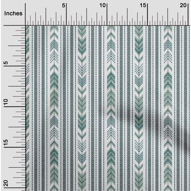 oneOone Viscose Chiffon Fabric Arrow & Stripe Geometric Print Fabric By Yard 42 Inch Wide