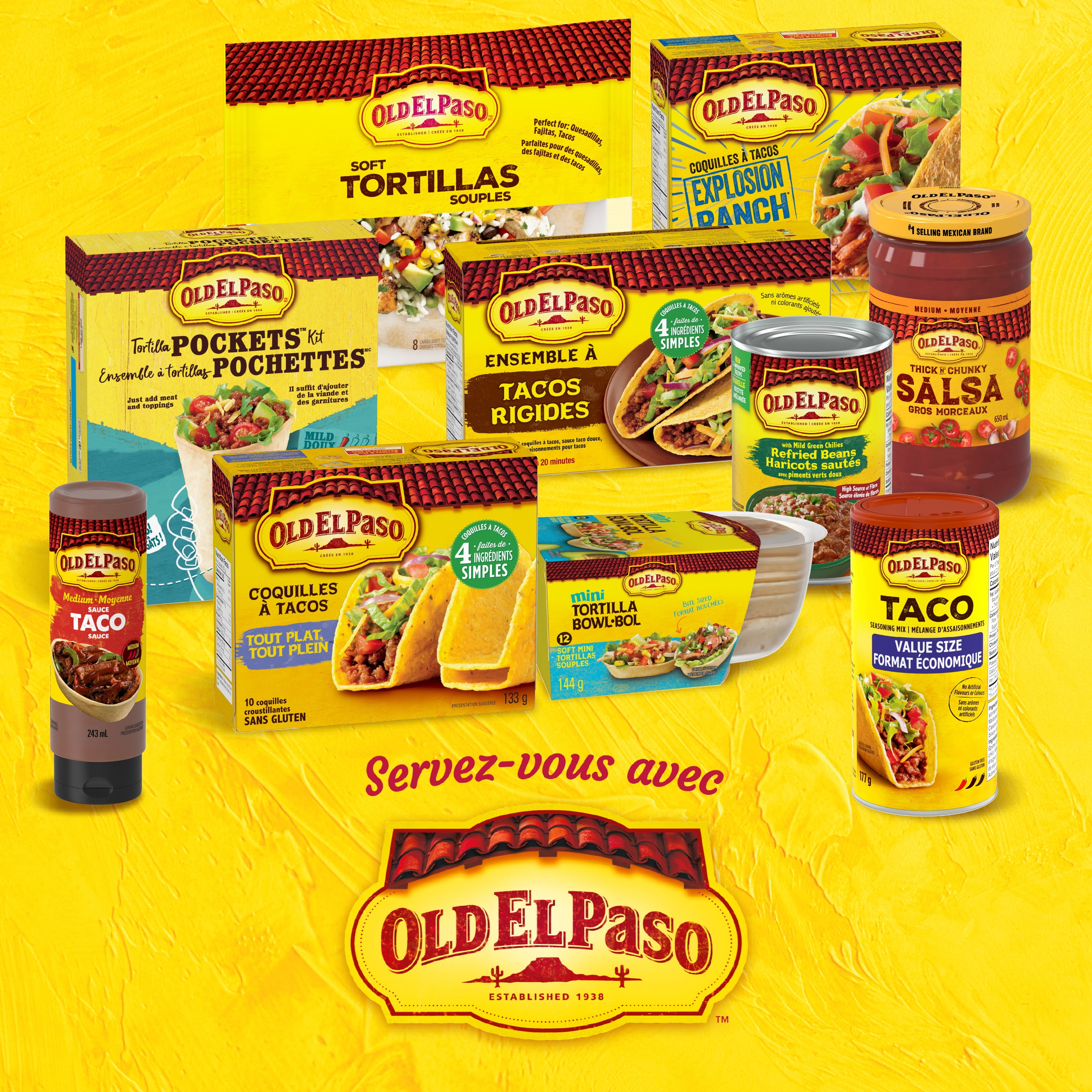 Old El Paso Ensemble à tacos rigides Extra-doux, très savoureux