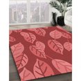 thumbnail image 3 of Ahgly Company Tapis d'Intérieur Rectangulaires Transitionnels Rouges Lavables à la Machine, 3 Pieds x 5 Pieds, 3 of 7