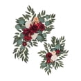 thumbnail image 1 of 2x Arche de Mariage Fleurs Tournesols Déco Rustique pour Cérémonie de Mariage Panneau Floral Toile de Fond Porte Fête Blanc Rouge, 1 of 9