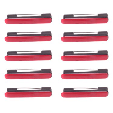 FRCOLOR buckle pin 100pcs Safety Worker ID Buckle Brooch Badges Plastic Tool Bar Accessories with Adhesive Sticky Back for Nametags ID Badge Crafting Parts (Black, Size M),1.18"X0.2"X0.2"