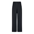 thumbnail image 3 of LSLJS Pantalon Grand à Taille Élastique avec Poches pour Femmes Printemps et Couleur Unie, 3 of 7