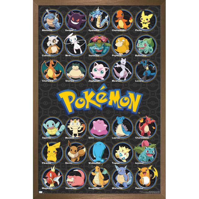 Pokémon - All Time Favorites Wall Poster, 14.725" x 22.375" Framed