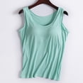 thumbnail image 1 of UPPADA Womens Crewneck Tank Tops Summer Sleeveless Scoop Neck Tees Solid Color Basic Slim Fitted Cami Shirts Womens Tank Tops Camisole Top Built In Bra Adjustable Straps,Clearance Deals, 1 of 4