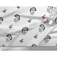 thumbnail image 2 of Soimoi Polyester Crepe Fabric Leaves & Floral Block Decor Fabric Printed Yard 52 Inch Wide, 2 of 3
