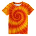 thumbnail image 2 of Hauts et T-Shirts pour Filles - T-Shirt Graphique à Manches Courtes Imprimé Tourbillon Col Rond Décontracté Confortable pour Usage Quotidien pour Tout-Petits et Enfants 2-13 Ans, 2 of 4