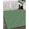 thumbnail image 3 of Ahgly Tapis d'Intérieur Lavable en Machine Carré Vert Clair, 6 Pieds Carré, 3 of 7
