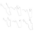 thumbnail image 1 of Pince à Ressort de Retenue d'Ampoule, Haute Résistance 5ZHSFULLKIT Lampe Hoder Acier 6pcs/set pour H1 H3 H4 H7 Ampoules, 1 of 8