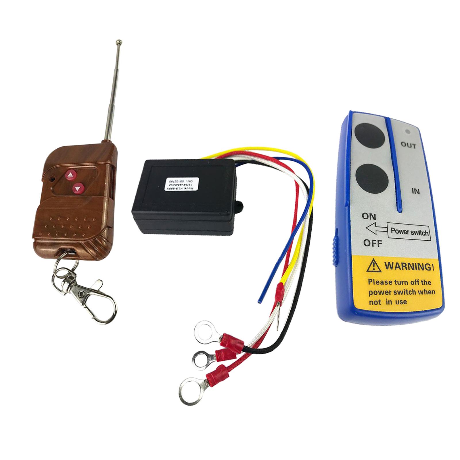 S SERENABLE Système de Commande Sans Fil Universel 12V 75 Pieds Treuil Électrique pour Voiture