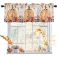thumbnail image 1 of Thanksgiving Pumpkin Valance, Maple Leaf Valances for Windows, Kitchen Valances for Window, Kitchen Curtains 54x18 Short Curtains Rod Pocket Bathroom Curtains Window, Kitchen Window Curtains, 1 of 5