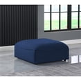 thumbnail image 4 of Meridian Furniture Miramar Navy Durable Linen Textured Ottoman, 4 of 6