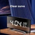 thumbnail image 4 of Drppepioner Multifunctional Intelligent Digital Mirror Clock Desk Clock Large Screen Display Silent Sleep Electronic Clock for Home Adults Gifts, 4 of 7