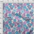 thumbnail image 3 of oneOone Cotton Poplin Light Blue Fabric Tropical Leaf Sewing Craft Projects Fabric Prints By Yard 42 Inch Wide, 3 of 4