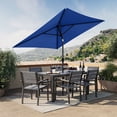 thumbnail image 1 of CorLiving 6.5ft x 6.5ft Square Tilting Outdoor Market Umbrella with Steel Frame and Durable Canopy, Cobalt Blue, 1 of 8