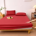 thumbnail image 1 of Double Bed Fitted Sheet Piece Non Slip Fixed Bed Cover All Inclusive Mattress Protection Bed Cover Soft Fiber Suitable For Sleeping Naked, 1 of 6
