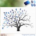 thumbnail image 2 of Abbracc Large Wedding Thumbprint Tree Guest Book 12x16" Blue, 2 of 7