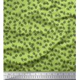 thumbnail image 1 of Soimoi Green polyester Crepe Fabric Bicycle Transport Printed Craft Fabric by the Yard 42 Inch Wide, 1 of 2