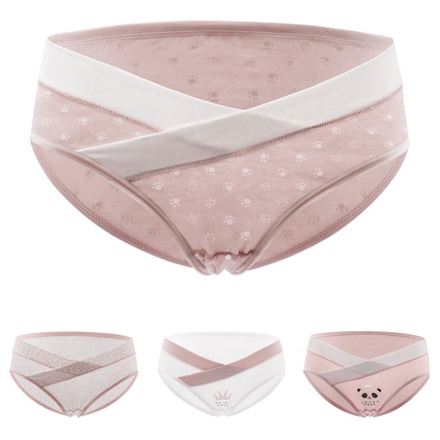 Pantalon de Maternité Taille Basse Élastique Grande Taille pour Femmes avec Design en U