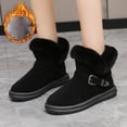 thumbnail image 2 of Coofit Women Winter Boots Simple - Faux Fur Cuff Decorative Snow Boots Ankle Booties, 2 of 10