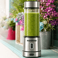 thumbnail image 2 of Portable Smoothie blender ROSEVIEW Glass bottle 200W 15 oZ USB rechargeable mini Handheld Ice Shakes Cup blend juicer Cordless blender Personal smoothies maker Fruit mixer, 2 of 8