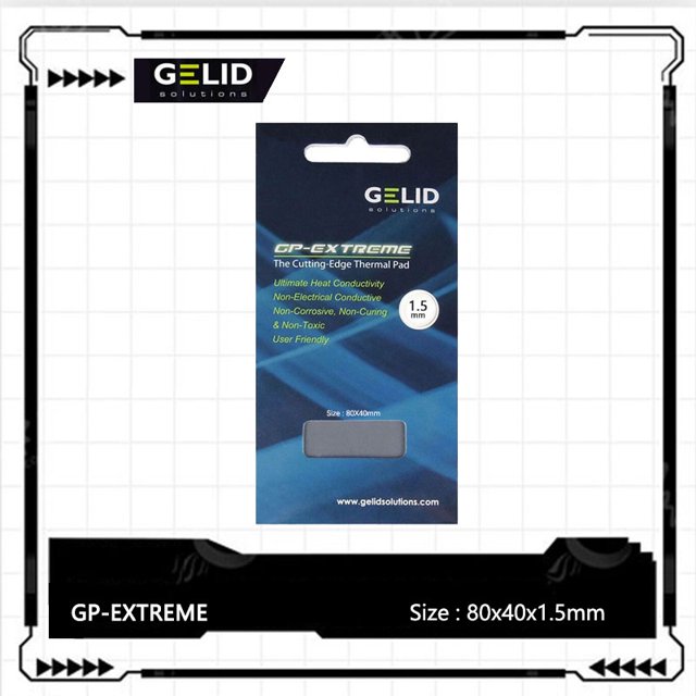 GELID GP-EXTREME Thermal Pad CPU/GPU Graphics Card Mboard high-performance Pad Heat Dissipation Silicone Pad Multi-Size 80x40x1.5mm
