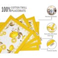 thumbnail image 4 of Vargottam Napperons - Napperon pour Table à Manger, Ensemble de 4 - Serviette en Coton Imprimée et Réversible - Napperons d'Intérieur pour Table de Maison et de Cuisine - Citron (Jaune), 4 of 5