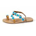 thumbnail image 4 of Cameland Summer Plus-size Ethnic Style Love Pinch Toe Beach Flat Sandals, 4 of 7