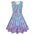 thumbnail image 1 of HAJGJP Robe d'Été pour Fille Robe d'Été Sans Manches pour Filles pour Usage Quotidien et Fêtes Bleu Marine, 4-5 Ans, 1 of 2