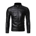 thumbnail image 1 of letairis Multiple Sizes Available For Stylish Faux Leather Motorcycle Jacket Nice Gifts black XXL, 1 of 6