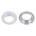 thumbnail image 4 of Unique Bargains 100PCS Grommets Eyelets 2/5 Inch (10mm) ID Hole Metal Self Backing Eyelet with Washers for Leather White, 4 of 7