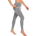 thumbnail image 2 of MIASHUI Women Solid Color Pocket Yoga Pants Workout Leggings For Comfy And Practical Use Grey,XL, 2 of 7