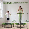 thumbnail image 3 of CoSoTower Trampoline de Rebond de 45 Pouces pour Adultes, Mini Trampoline D\'entraînement Physique avec Poignée Réglable à 5 Niveaux, 3 of 7