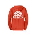 thumbnail image 2 of Gravity Outdoor Co. Zip-Up Hoodie - Orange - White Logo - X-Large, 2 of 2