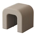 thumbnail image 3 of Elodie Vanity Stool Decorative Fleece Foot Stool for Living Room Hallway Home Decor Gray, 3 of 8