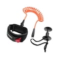 thumbnail image 3 of pitrice 5ft Bodyboard Surfboard SUP Wrist Leash Leg Rope Coiled Cord Pad Cuff Orange, 3 of 9