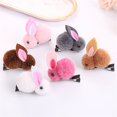thumbnail image 2 of MAYUJIAA Rabbit Hair Clip Soft Cute Stuffed Rabbit Hairpins for Women Girl Easter Soft Baby Infant TeensRandom Color SS311-42303, 2 of 5
