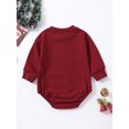 thumbnail image 3 of Faithtur Bébé Printemps Automne Romper, Lettre Wapitis Imprimé Manches Longues Col Rond Combinaison/sweatshirt pour Noël, 3 of 9