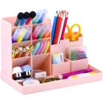 thumbnail image 1 of Efficient Storage for School, Office & Classroom Supplies Functional Pink Desk Organizer, 1 of 5