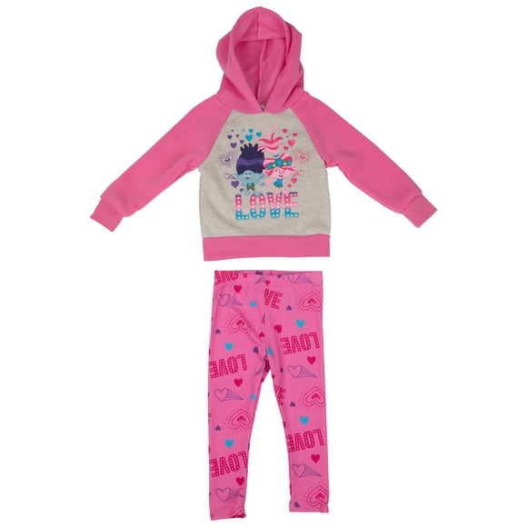 Trolls Poppy and Branch Toddler 2-Piece Fleece Jacket Set-Toddler 3T