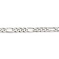 thumbnail image 2 of 925 Sterling Silver 8mm Pave Flat Figaro Chain Bracelet, 2 of 4