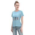thumbnail image 4 of T-Shirt Basique à Manches Courtes pour Femmes une Pièce, 4 of 6