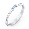 thumbnail image 3 of East-West Stackable Baguette Ring in Sterling Silver, 3 of 3